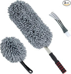 Microfiber Car Duster Exterior Scratch Free, Extendable Handle Interior by Loyakuu