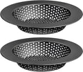Black Kitchen Sink Drain Strainer, Sink Drain Cover, Food Catcher, Large Wide by Huntonry