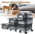 Dog Food Storage Container，2 Pack 25 lbs Airtight Collapsible Cat Food Storage - Image 5