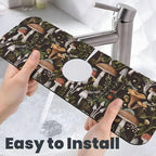 Mushroom Mushrooms Fern Forest Autumn Kitchen Sink Splash Guard Faucet Mat - Image 6