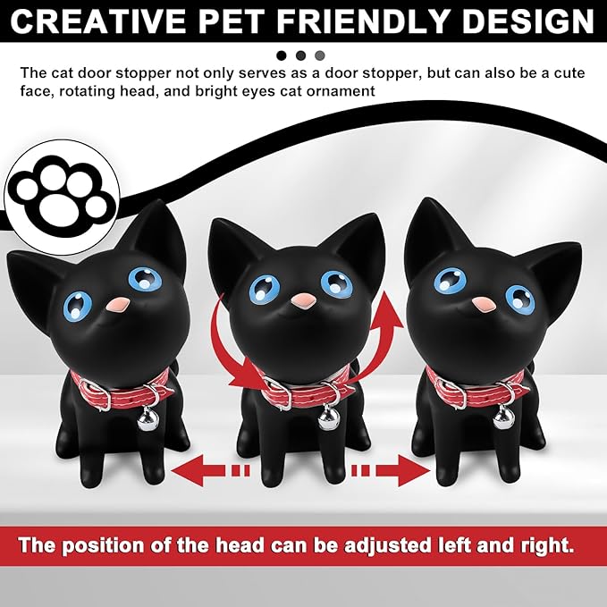 Cute Cat Door Stopper Decorative Non-Slip Floor Protector - Image 4