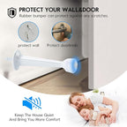 3" Door Stopper, 8 Pack Heavy Duty Solid Rigid Door Stops w/Plastics Tip - Image 3