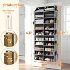 Over the Door Organizer 5 Tiers, Extra Large Behind Door Storage of 10 - Image 4