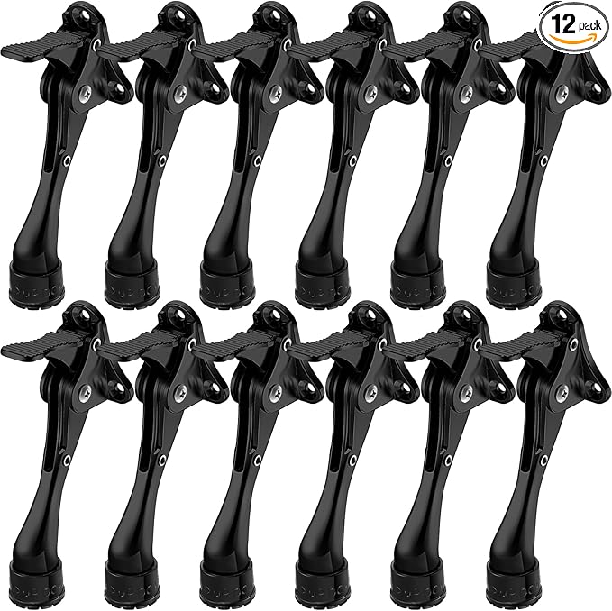Chumia 12 Pieces Heavy Duty Door Stoppers 5.35 Inches Kickdown Adjustable Kick by Chumia