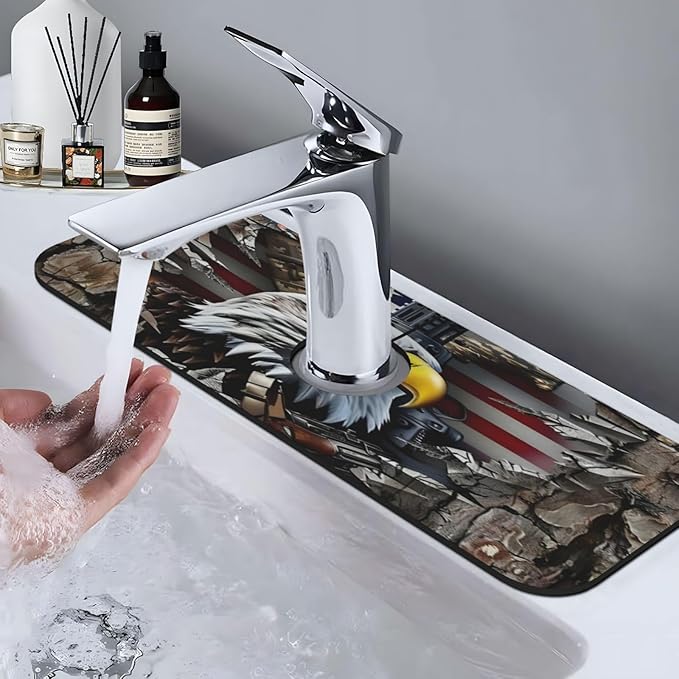 Eagle and National Flag Kitchen sink faucet pad, strong water absorption - Image 7