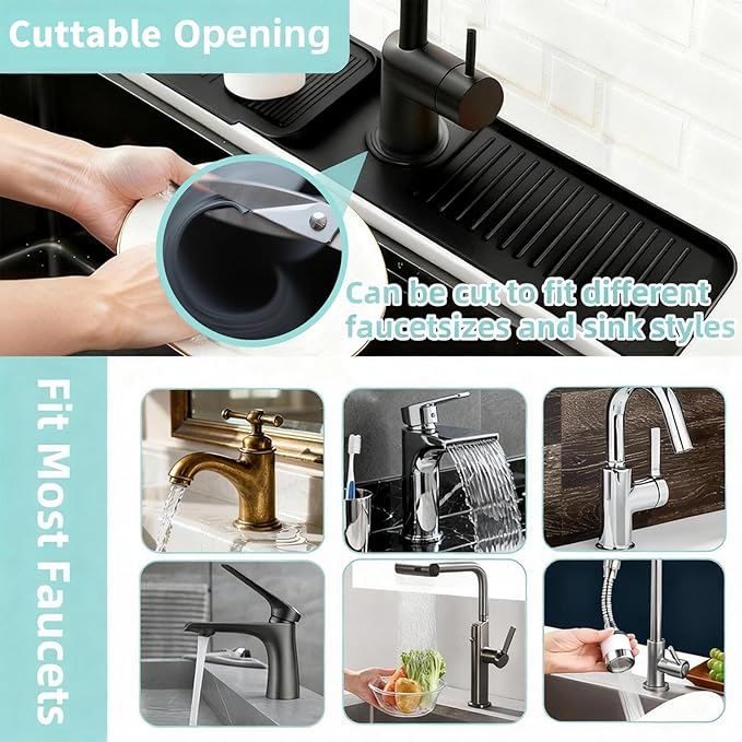 24 Inch Longer Faucet Mat, kitchen sink splash guard-Kitchen Sink Faucet Mat - Image 2