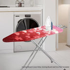 Red Hearts Ironing Board Cover and Pad Elastic Edge Universal Washable Resist - Image 2
