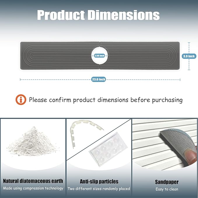 Stargaz Faucet Mat For Kitchen Sink，Sink stone quick dry around faucet - Image 3