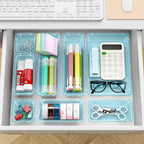 12-Piece Drawer Organizer Set, 4 Sizes Versatile Plastic Vanity Organizer - Image 6