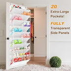 20-30 Pairs Over the Door Shoe Organizer, 10-Tier Door Shoes Rack, Handing - Image 3