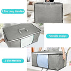 4Pack 105L Extra Large Blanket Storage Bags, Foldable Comforter Storage Bag - Image 7