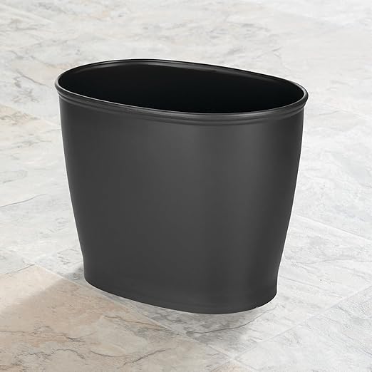 iDesign Slim Plastic Bathroom Trash Can, Small Garbage Bin - Image 6