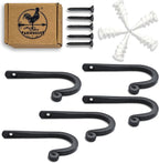 Larger Railroad Spike Cast Iron Hooks Handmade Blacksmith, Wall Mounted - Image 9
