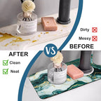 Green Marble Sink Faucet Absorbing Mat Liquid Gold Marble Super Absorbent Fast - Image 6
