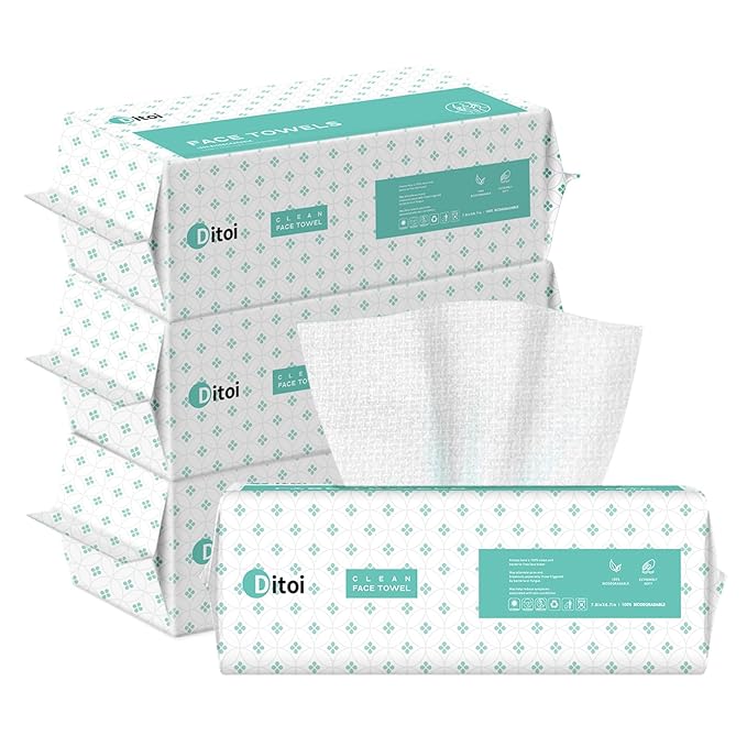 Ditoi Disposable Face Towels, Ultra Soft &Thick Facial Cloths by Ditoi
