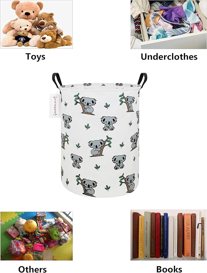 QUEENLALA Large Storage Basket, Laundry Hamper/Bathroom/Home Decor/Collapsible - Image 3