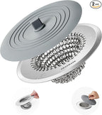 TRAPMATE Tub Stopper, Reversible Bathtub Drain Hair Catcher & Stopper, Ultra by TRAPMATE