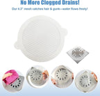 30 Pack Disposable Shower Drain Hair Catcher Hair Trap Drain Covers 4.3” - Image 3