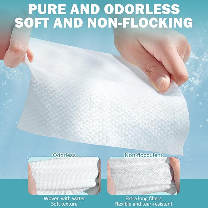 Disposable Face Towel 200 Count, Ultra Soft & Thick Washcloths, Biodegradable - Image 5