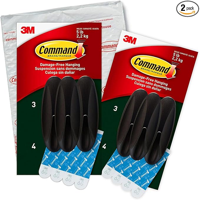 Command Outdoor Large Hooks, Holds up to 5 lbs, Damage Free Hanging Wall Hooks by Command