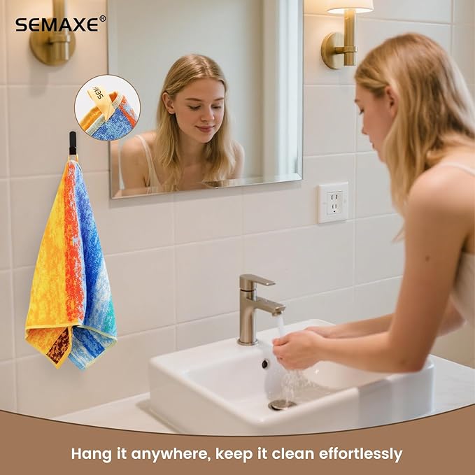 SEMAXE 12 Pack Hand Towels for Bathroom, 100% Cotton Towels - Image 5