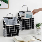 2 Pcs Wall-hanging Storage Bags, Desktop Organizer Basket Cotton Linen Hanging by Unknown