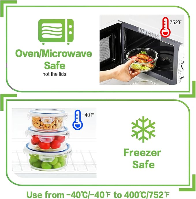 HOMBERKING Glass Food Storage Containers - Image 4