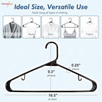 HOUSE DAY Plastic Hangers 20 Pack, Space Saving Clothes Hangers - Image 3