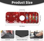 Christmas Snowflake Nutcracker Red 15" X 5.5" Kitchen Sink Splash Guard Faucet - Image 2