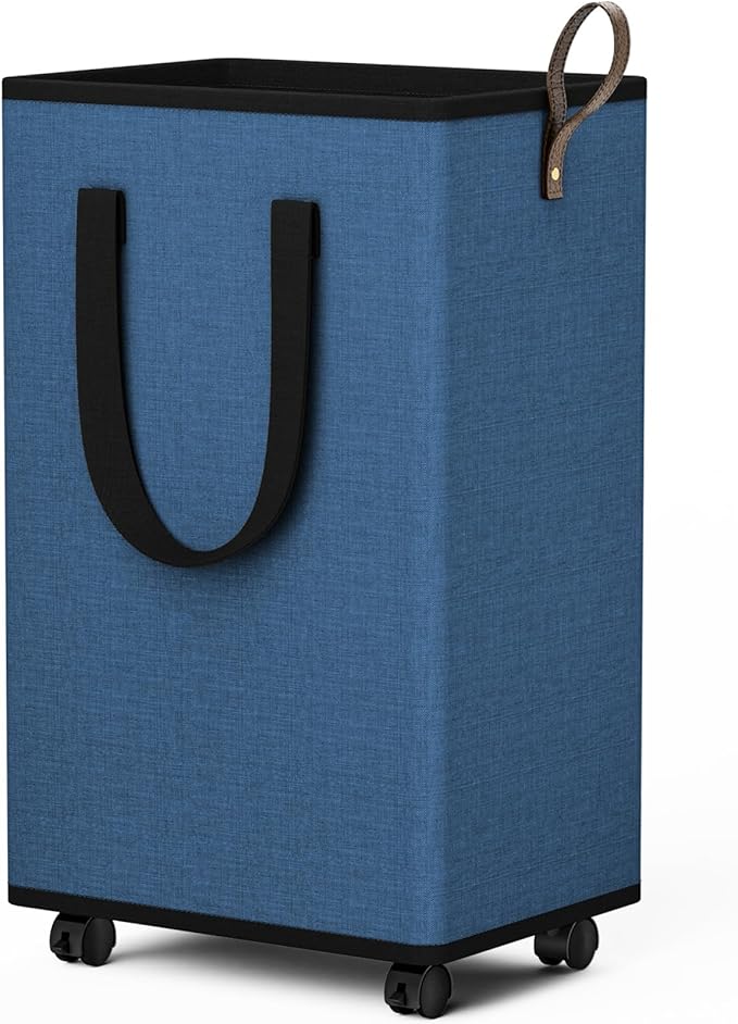 Laundry Basket with Wheels, Collapsible Laundry Baskets, Laundry Hamper with by Unknown