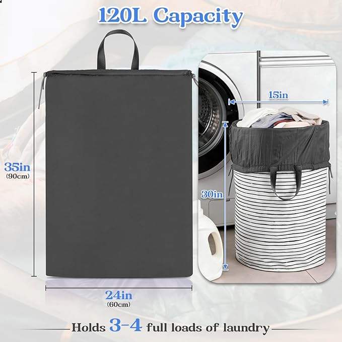Laundry Bag Extra Large Heavy Duty, Laundry Basket Liner Replacement, Drawsting - Image 2