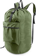 BeeGreen Moss Green Laundry Backpack Bag w Adjustable Shoulder Straps String by BeeGreen