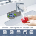 Sink Drain Mat - Unilateral Faucet Guard - Image 2