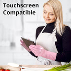 Disposable Nitrile Dishwashing Gloves, Extended 12 Inches Cuff, Cherry Blossom - Image 7