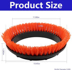 237047 Orange Commercial Tile and Resilient Floor Scrub Brush Replacement - Image 2