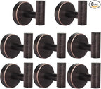 8 Pcs Bathroom Robe Towel Hooks Coat Wall Hook Stainless Steel Heavy Duty Door by Homagic