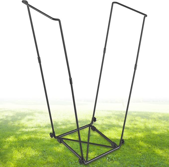FEED GARDEN Trash Bag Holder, Outdoor Metal Leaf Bag Holder Stand, Garbage Bag by FEEDGARDEN