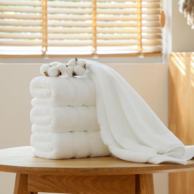 Simple&Opulence 4 Pcs Premium Hand Towels 16"x28", 600 GSM 100% Ring Spun Cotton - Image 3