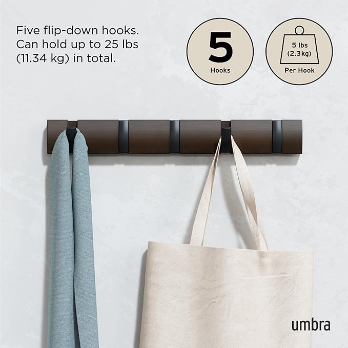Umbra Flip Wall-Mounted Coat Rack - Image 5