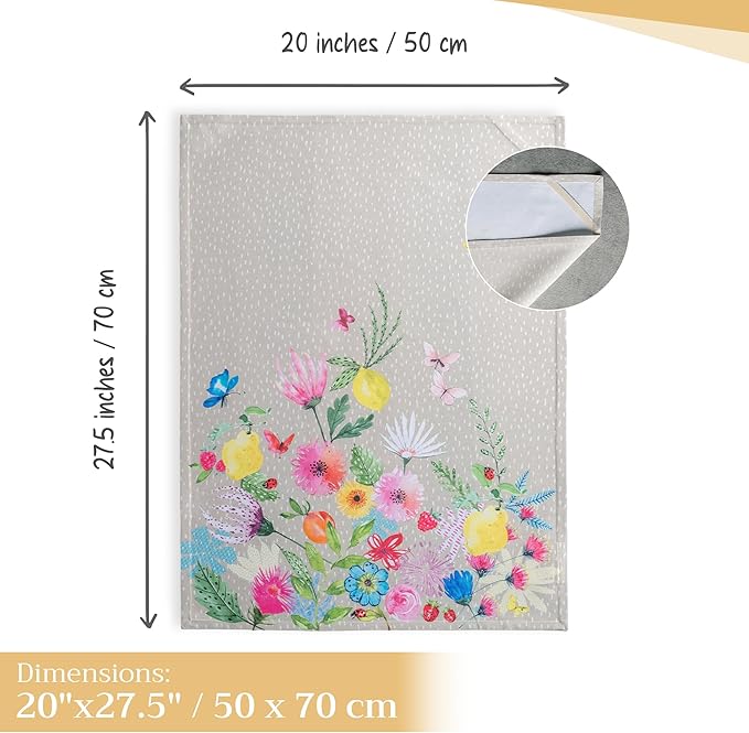Maison d' Hermine Kitchen Towels Set of 3 100% Cotton 27.50" x 20" Reusable - Image 4