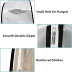 60" Clear Clothes Hangers with Smooth Side Zipper, 4 Pack - Image 5