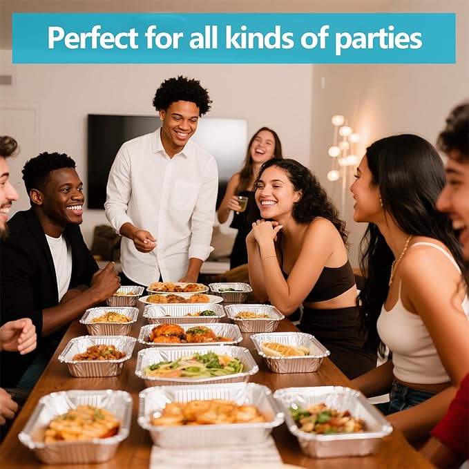 9x13 Thickened Aluminum Foil Pans, Food Prep, Steam Table, and Party Catering. - Image 6