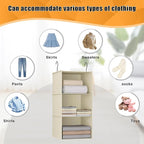 Hanging Closet Organizer and Storage 3-Shelf, Easy Mount Foldable Hanging - Image 7