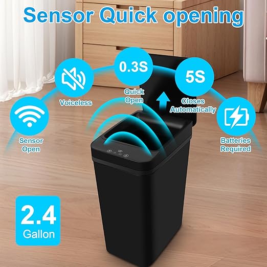 Bathroom Trash can, Smart Touchless Trash Can, Automatic Motion Sensor Trash Bin - Image 5