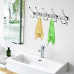 Wall Mount Coat Hook, 2 Pack 15 Hooks Stainless Steel Coat Hangers Rack Robe - Image 5