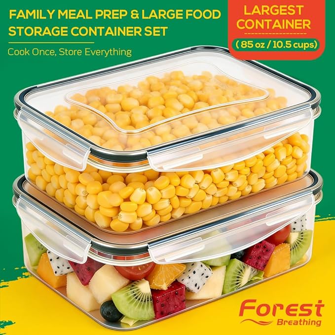 6 Pack Large Food Storage Containers - Image 2