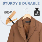 Wooden Hangers 8 Pack, Heavy Duty Wood Hangers - Image 3