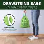Simply Bio 3 Gallon Compostable Trash Bags Liners Drawstring, Heavy Duty Extra - Image 3