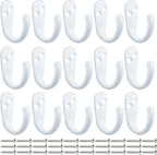 IBosins 15PCS Coat Hooks Wall Mounted Single Prong Robe Hook - Image 2
