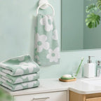 Jacquotha Floral Hand Towels Decorative Towel Set of 4, Bathroom & Kitchen & - Image 2